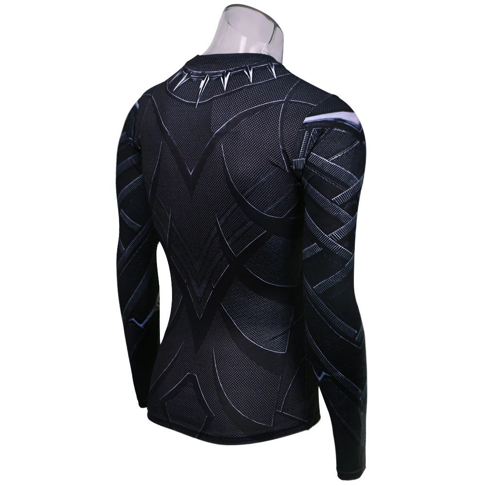 Men's T-shirt Black Panther 3 D Printed T-shirts Men Compression Shirt Captain America Short Sleeve For Men Tops High elasticity (4)