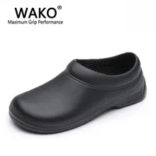 WAKO/Мужская обувь для шеф-повара; мужские сандалии для кухонных работников; очень Нескользящая Мужская обувь; черная обувь для повара; безопасные Сабо; размеры 36-45
