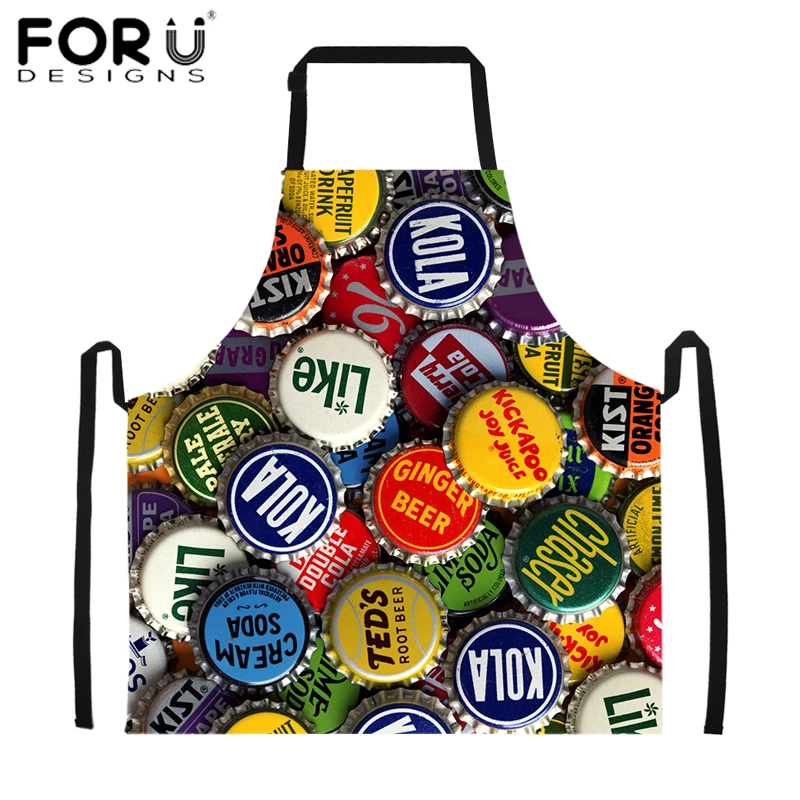 

2016 New Fashion 3D Button Printed Apron For Women and Men,Novelty Kitchen Cooking Cleaning Apron,Funny BBQ Party Work Aprons