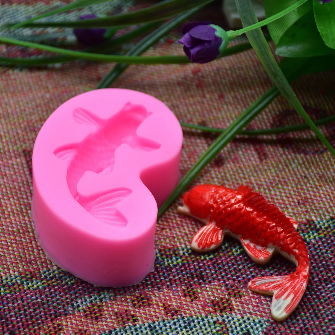 

Useful Silicone Fondant Cake molds 3D Fish Candle Moulds Soap Mold Chocolate Mould for The Baking Tools Cake
