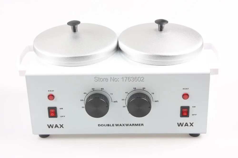 Deluxe Double Profesional Aluminum Wax Warmer With Adjustable Thermostat Control Temperature