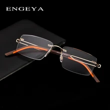 Очки без оправы из сплава, оптическая оправа для очков, мужские очки, прозрачные очки по рецепту, ультралегкие прозрачные очки# IP373