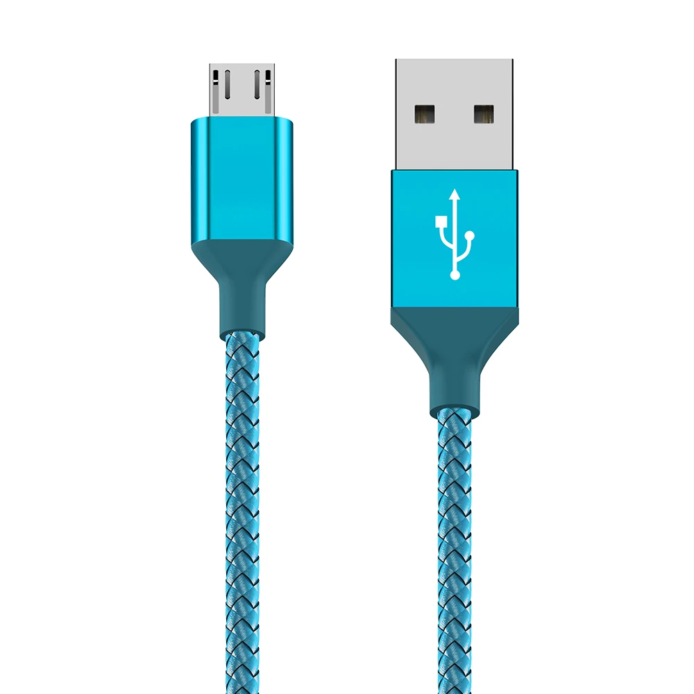 Провод передачи данных для зарядки Micro USB кабель 1 м 2 м 3 м быстрое зарядное устройство для телефона шнур для Xiaomi Redmi Note 4X5 6 Pro huawei Honer 8X9 Lite - Цвет: Blue