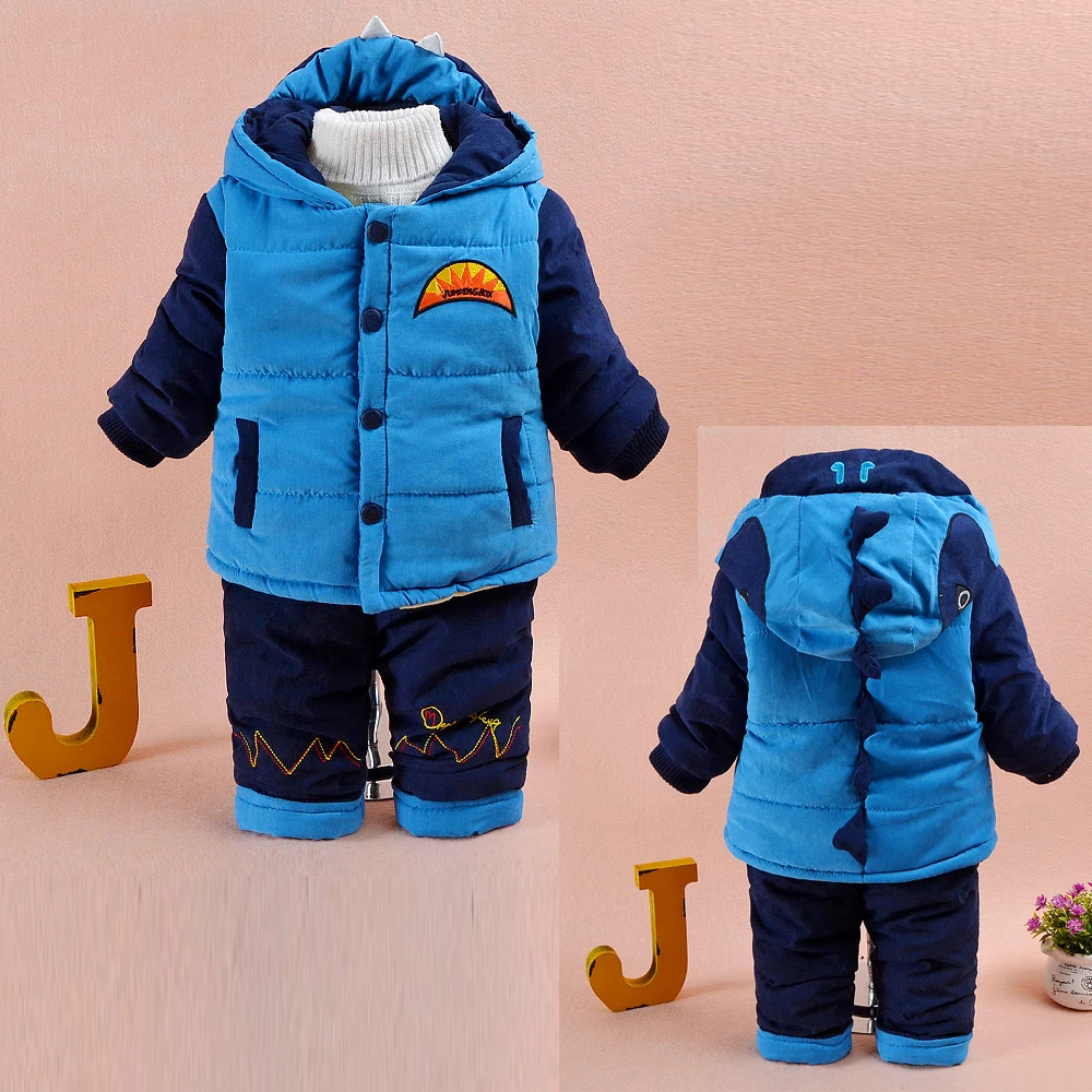 2017 Baby Boy Clothes Winter Thicken Clothing Set Kids Warm Clothes