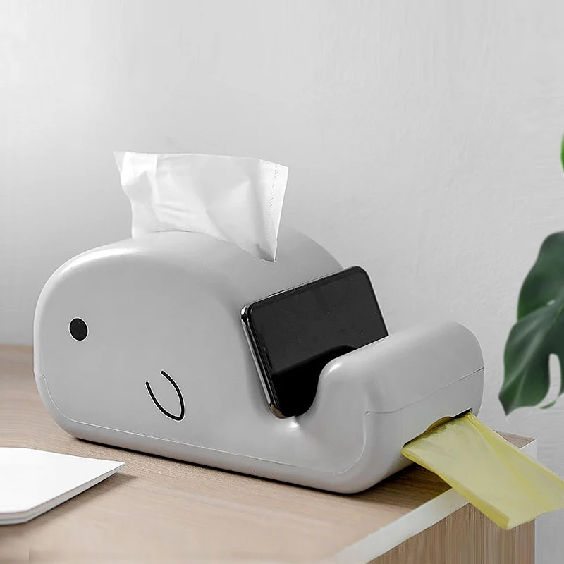 Whale Modeling Tissue box phone holder Desktop garbage