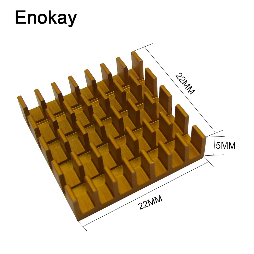 Оптовая продажа 20 штук радиатор 22x22x5 мм алюминиевый радиатор для маршрутизатора lectronic чипсет тепловыделение