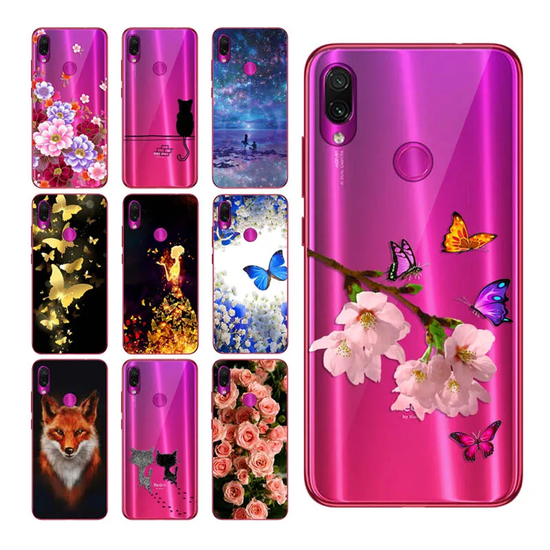 Geruide 6.3 For xiaomi redmi note 7 Case Cover, Printed Soft Silicon TPU Back Cover Case For xiaomi redmi note 7 pro Phone Cases