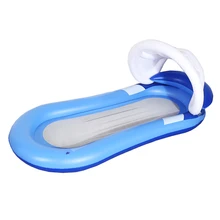 Горячая надувной матрас для бассейна с навесом гамак плавающий кресло-кровать стул Дрифтер плавательный бассейн пляж с солнцезащитным козырьком MCK99