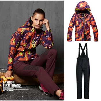 

Winter Ski Wear Men Women Waterproof Thick Warm Jacket Ski Pants Couple Ski Snowboard Coat Outdoor Sports Ski Set