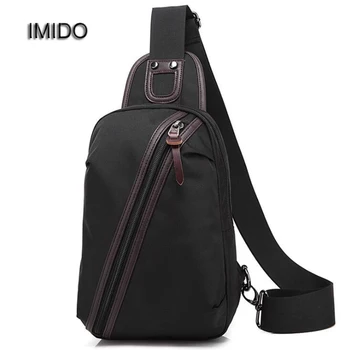 

IMIDO Casual Men Chest Shoulder Bag Sling Messenger Crossbody Bags Nylon Bag Pack Vintage Strap Single Shoulder Bags Male NB003
