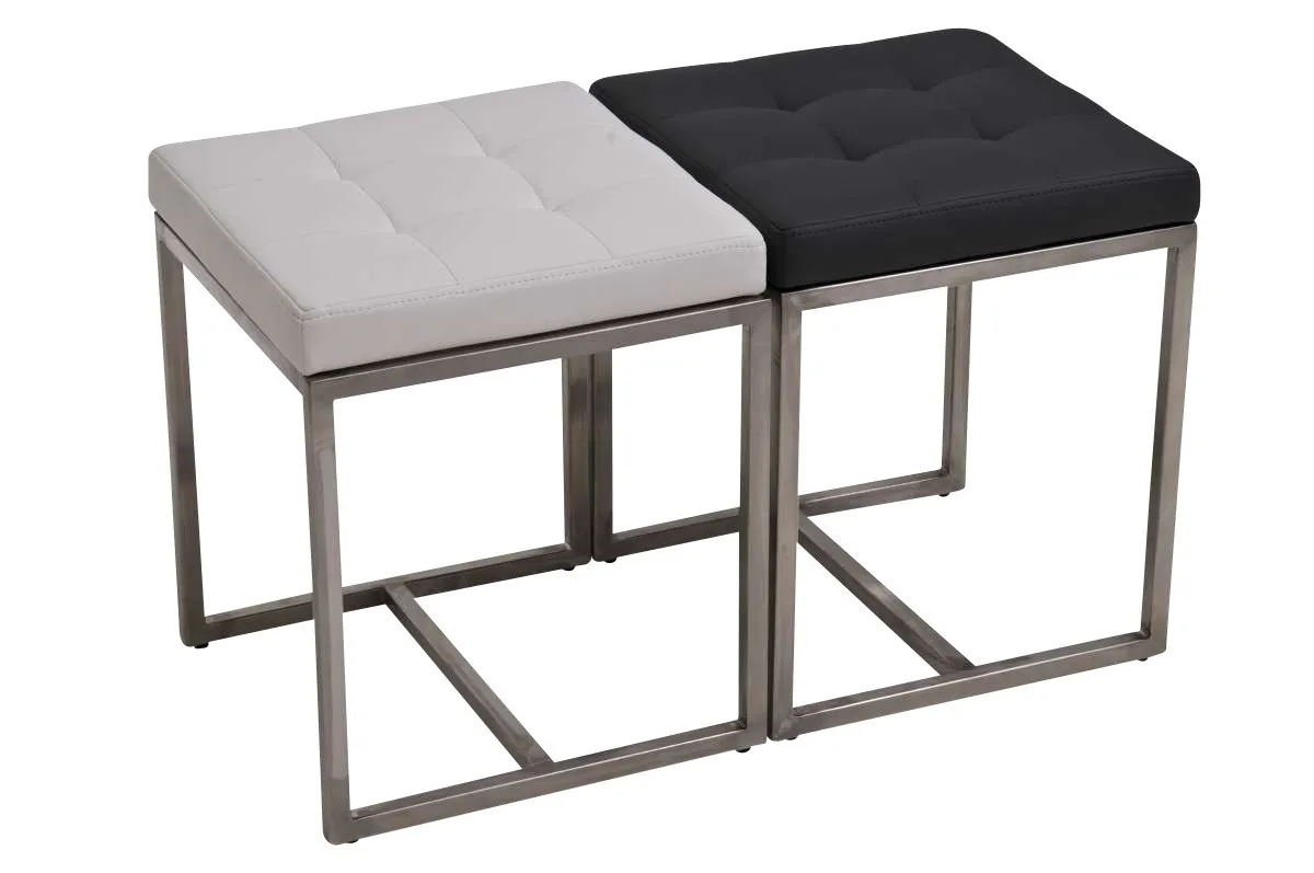 Мебель для спальни популярная современная квадратная искусственная кожа и ткань барный стул из нержавеющей стали Sitzhocker ottoman Barci барный стул