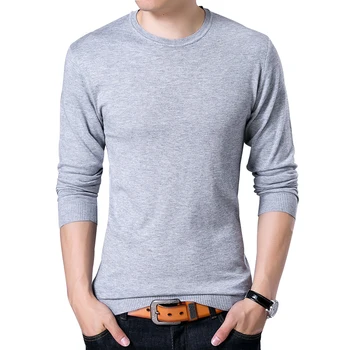 

2018 New Men Knit Sweater Fashion Solid Men's O-neck Pullovers Soft Wool Sweaters Plus Size Pullover Men Brand Clothing