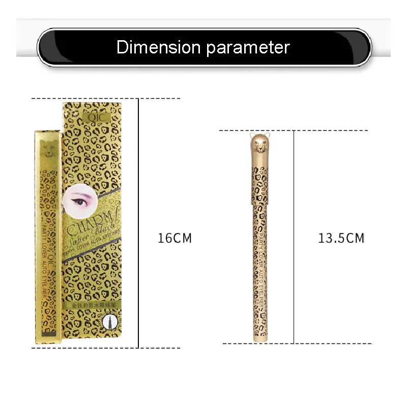 cheap QIC Makeup Eyeliner Pencil Leopard Print Waterproof Liquid Eye Liner Pen Cosmetic Tool MSI 19