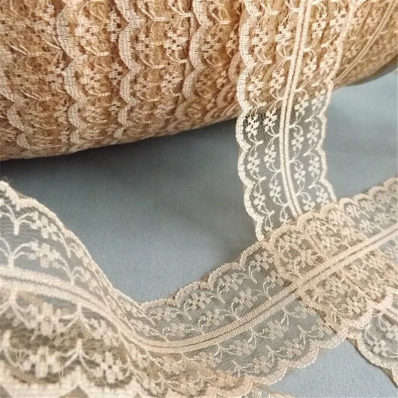 20 Yard Lace Ribbon Trimming 4CM Vintage Wedding Scalloped Edge Perfect for Craft Wedding Decoration
