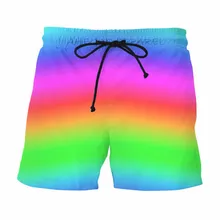 Красочные радужные повседневные шорты новые волнистые летние классические спортивные штаны для фитнеса короткие бегущие сетчатые дышащие шорты брюки плюс размер