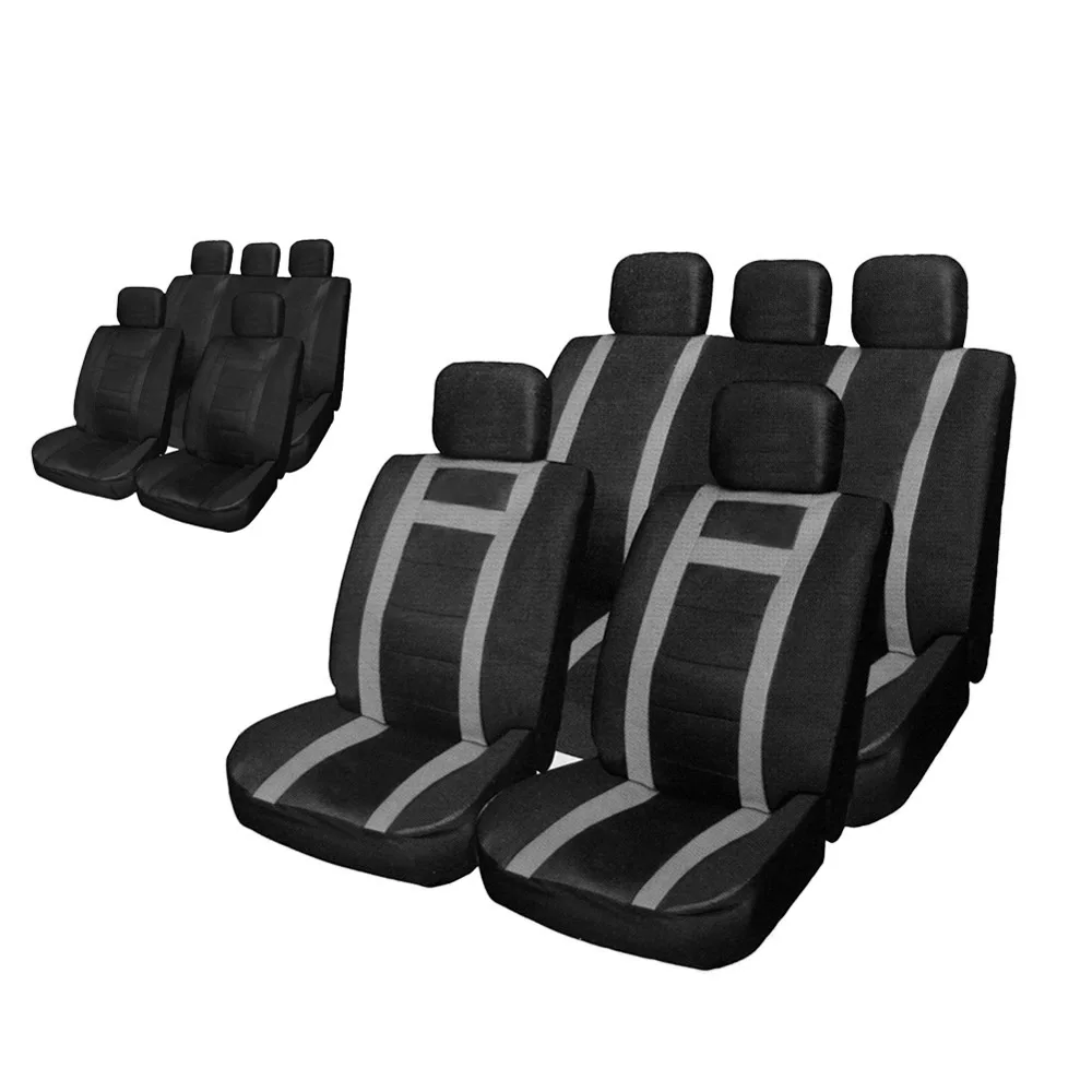 11pcs Car Seat Cover Headrest Front Backrest Covers Set Universal PU