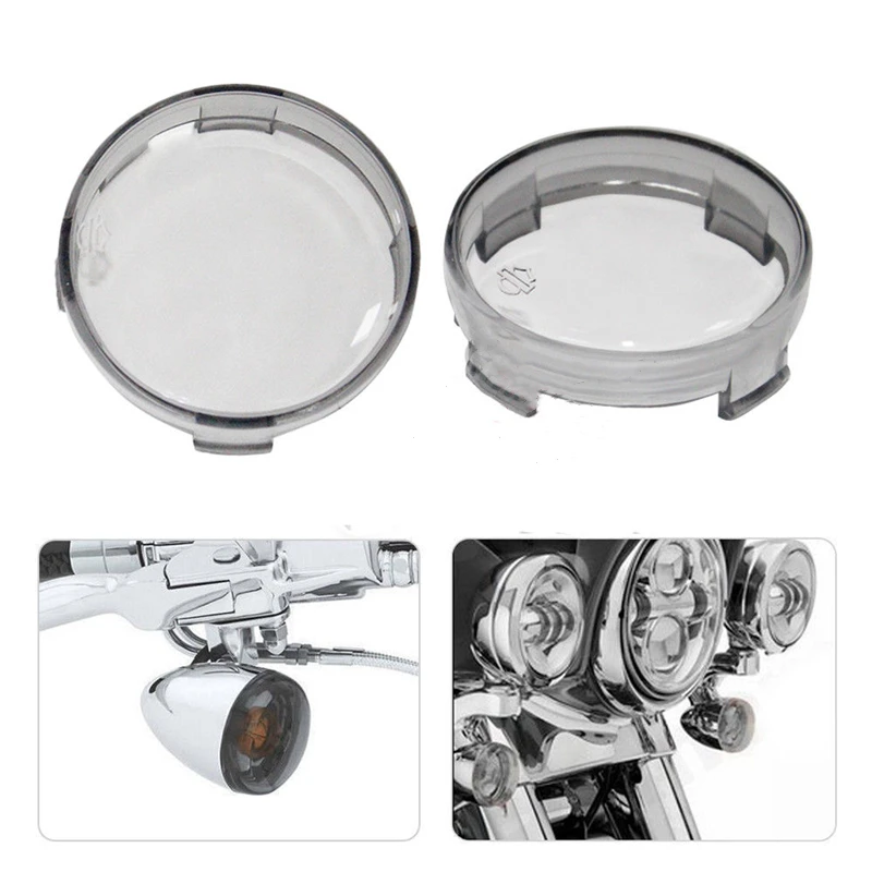 

ZXMT 2pcs 2.1inch Amber Clear Smoke Turn Signal Light Cover Lens Fit for Harley Electra Glide Dyna Softail Sportster 1986-2014
