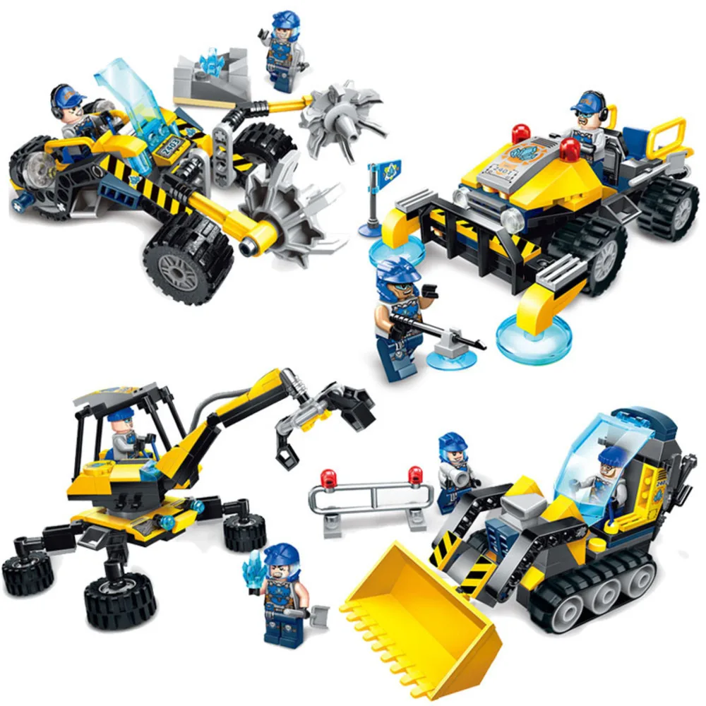 ENLIGHTEN City Spar Team Juguetes Kyanite Squad Совместимые Кирпичи грузовик фигура образовательные