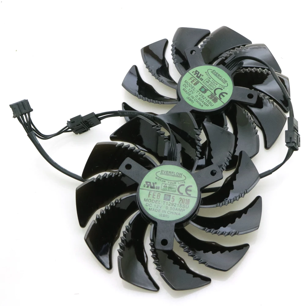 Вентилятор VGA T129215SU 12 В 0.50A 87 мм для Gigabyte RX480 RX570 GTX1070 GTX1060 GTX1050 GTX1050TI Охлаждения