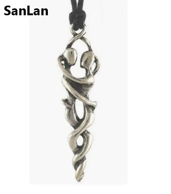 

1pcs Lover's Embrace Amulet Talisman Charm Pendant Necklace Wicca Wiccan Pagan Metaphysical Spiritual Religious jewelry SanLan