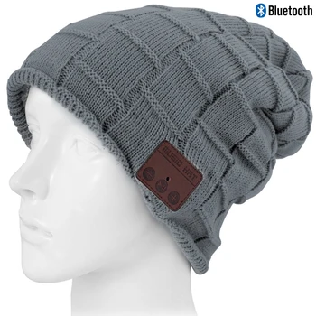

Wireless Bluetooth Beanie Hat Knit Warm Winter Cap Built- in Mic Stereo Speakers Headset Headphones Hats Tech Christmas Gift