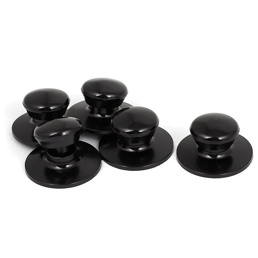 

5 Pieces Plastic Cookware Pot Kettle Cover Pot Handles Cover Handles Black