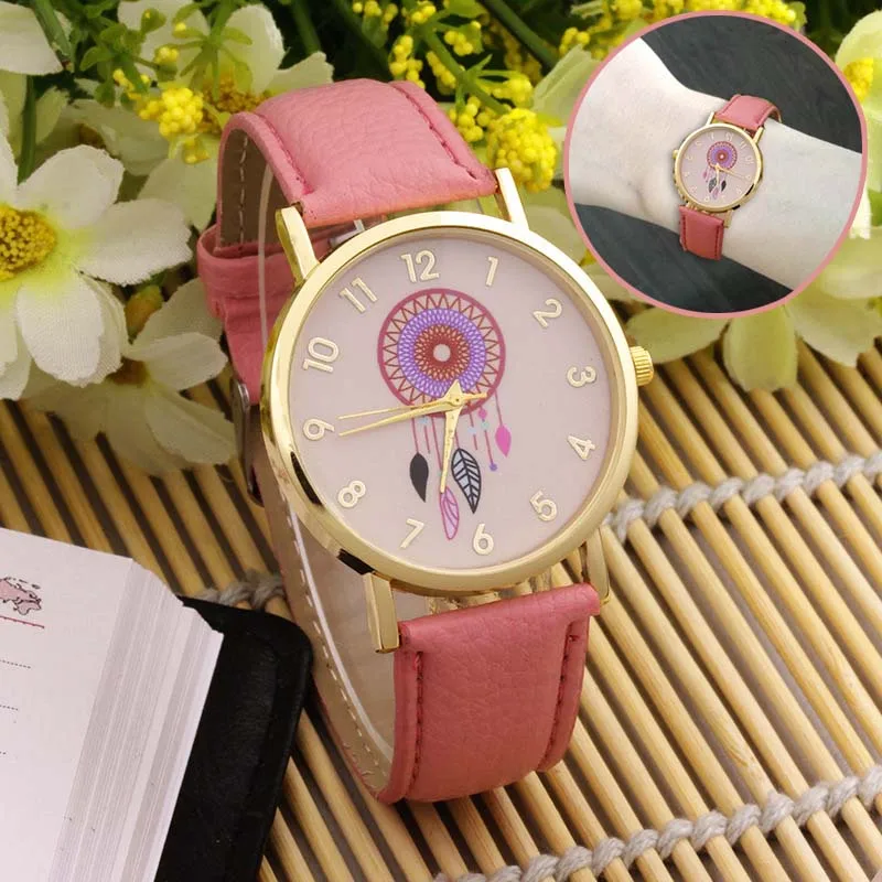 

Fashion Women Causal Watch No Scale Clock PU Leather Band Quartz Watch Simple Round Dial Analog Wristwatch Gifts LL@17