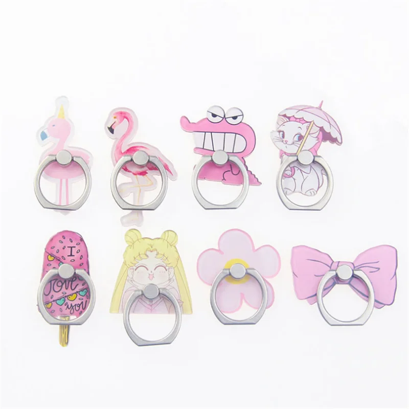 Flamingo Finger Ring Cellulare Cat Smartphone Stand Holder Per Iphone X 8 7 6 6S Plus 5S Smart Phone Ipad Mp3 Holder Stand