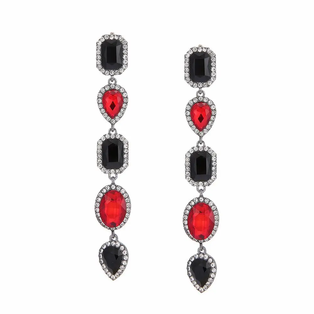 2018 the new European and American geometric dripping long ear studs feature a fashionable flashing eardrop. | Украшения и