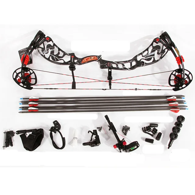 Cheap Archery Supplies  Shooting Compound Bow and Arrow Set for Competitive Game Hunting Aluminium Alloy Riser CNC Alloy SLD-LZCQ