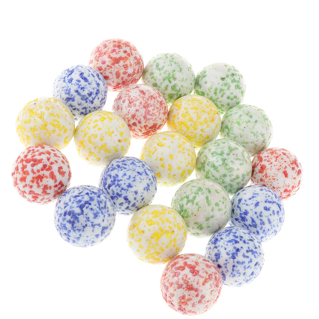 Multicolor Round Glass Marbles, 25mm in Diameter 20PCS Per Package, Vase Filler Beads, Game Replacement Marbles Classic Toys