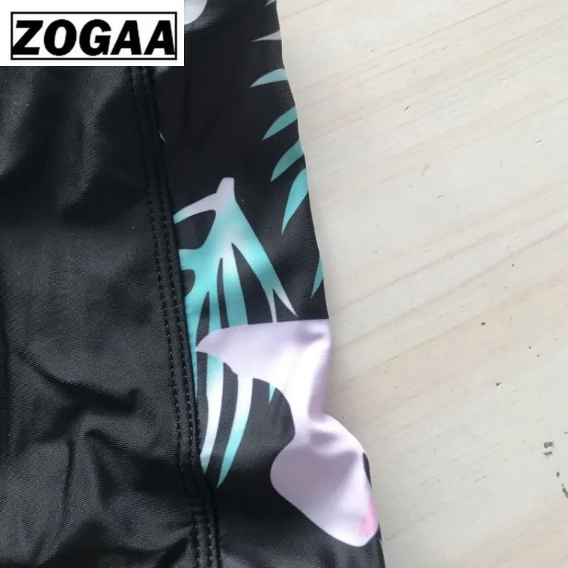 ZOGGA 2019 Mint Floral Print Backless Elastic Waist Female Summer Set High-quality Polyester/nylon Women Two Piece Outfits ZOGGA 2019 Mint Floral Print Backless Elastic Waist Female Summer Set High-quality Polyester/nylon Women Two Piece Outfits