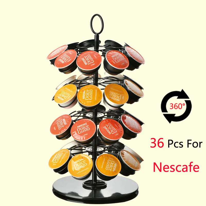 K-CUP dolce-gusto 36 шт. капсула чашка вращающаяся емкость для хранения таблетированного кофе держатель стойка-Башня стойки