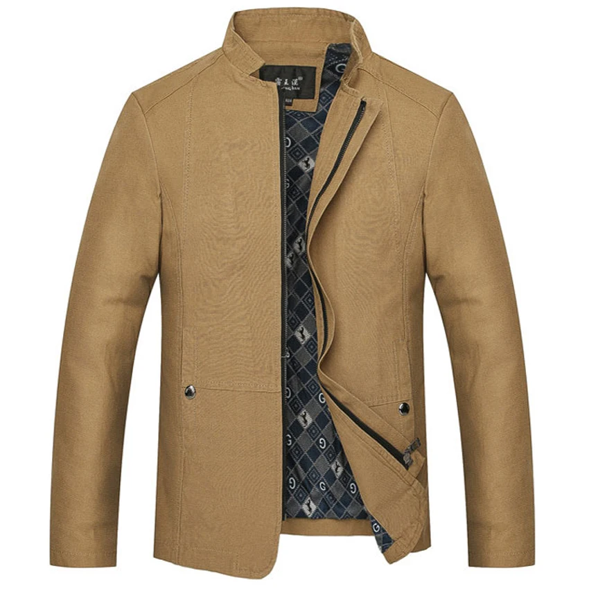 Veste Plus 110 khaki Noir Kaki 4xl La Et Automne Rouge Stand Hommes Col Printemps Taille 7xl Marque Manteau 3xl red Vêtements Couleur Black 5xl 6xl l1cTFKJ