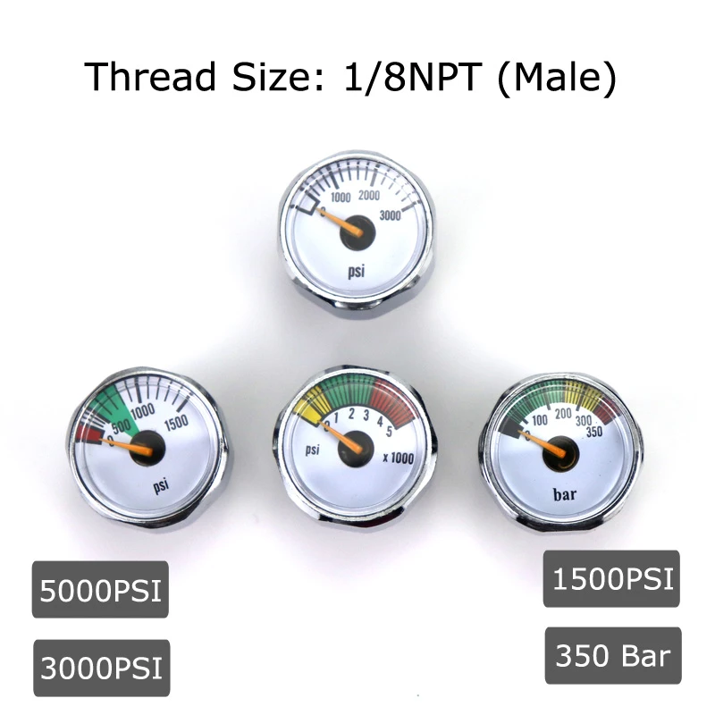 ペイントボールエアガン 空気圧インジケーター ミニ空気圧計 スレッド1 8npt 350bar 1500psi 3000psi 5000psi 新品 Pcp Paintball Paintball Paintballspaintball Pressure Gauge Aliexpress