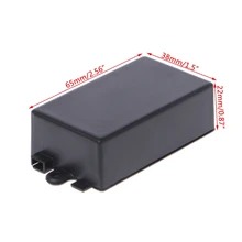 OOTDTY Waterproof Plastic Electronic Enclosure Project Box Black Instrument Case 65x38x22mm/82x52x35mm Connector