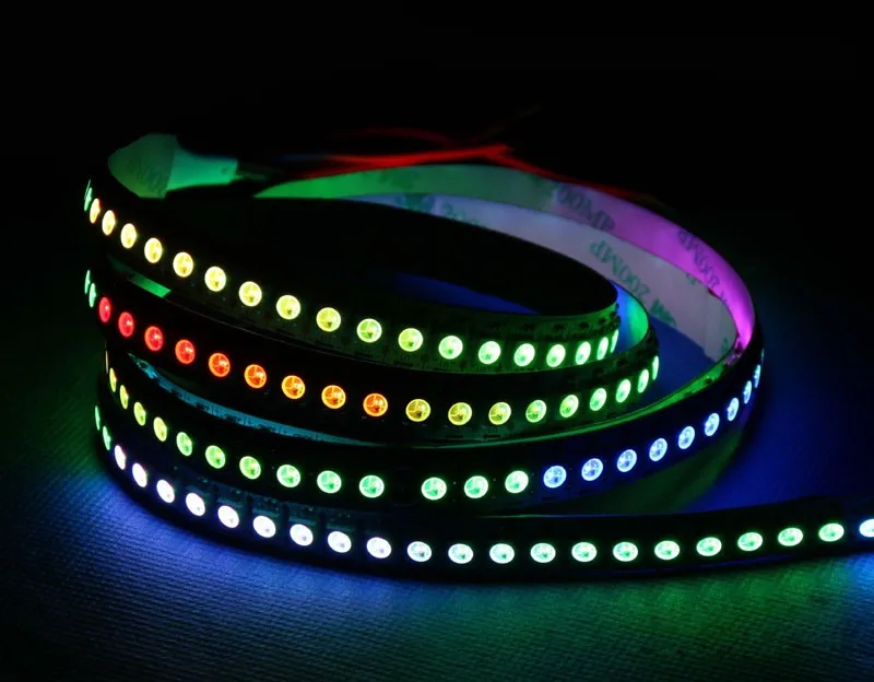 

15M WS2812B 144leds/m White PCB WaterProof with tube ip67 Digital 5050 RGB LED Strip DC5V individually addressable led strip