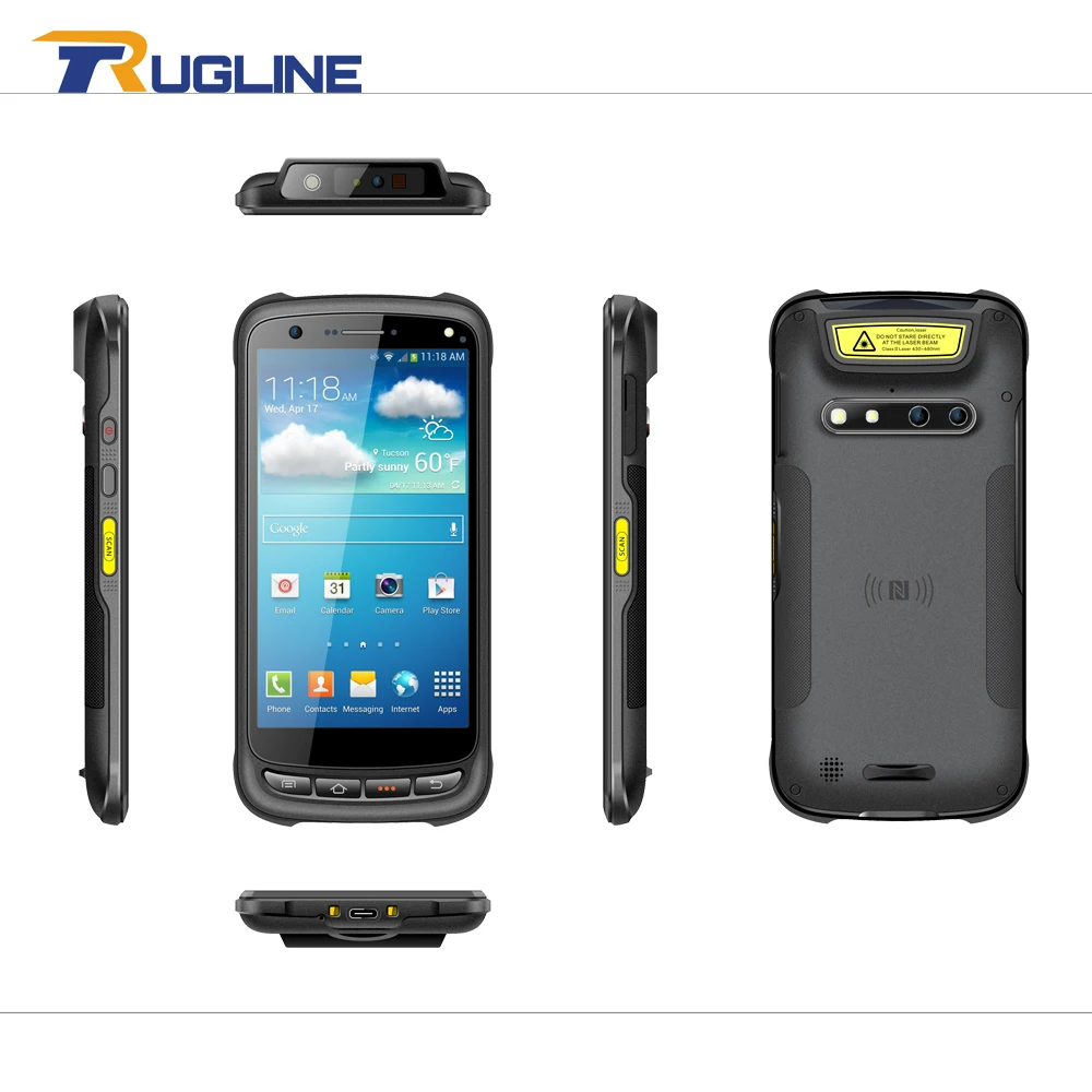RUGLINE 1D 2D الليزر الباركود الروبوت 6.0 ماسحة IP67 للماء الهاتف PDA يده محطة البيانات جامع المخزون اللوجستية RUGLINE 1D 2D الليزر الباركود الروبوت 6.0 ماسحة IP67 للماء الهاتف PDA يده محطة البيانات جامع المخزون اللوجستية