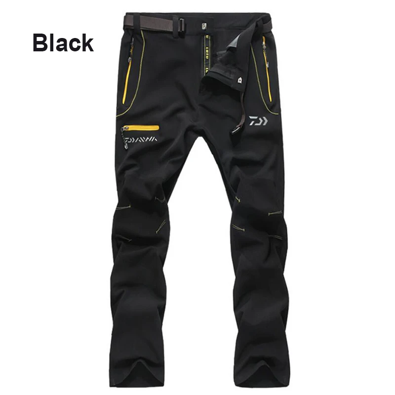 DAIWA мужские походные брюки дышащие брюки для рыбалки анти-УФ Спортивная одежда для улицы быстросохнущая Мужская велосипедная одежда для рыбалки - Цвет: Черный