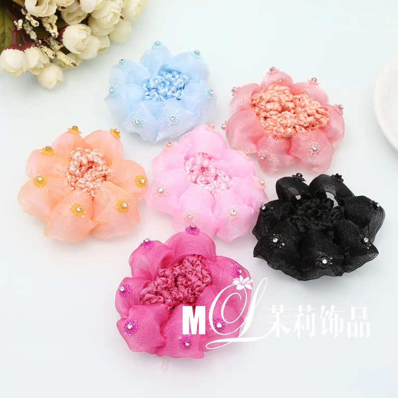 Beautiful Bun Cover Snood Women Hair Net Ballet Dance Skating Crochet Fanchon Rhinestone Styling Headwear Accessories