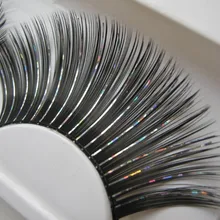 1 пара черный цвет плюс красочная линия свадебного искусства преувеличенные накладные ресницы сценические представления необходимые KZ054