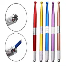 30 pcs Manual caneta tatuagem maquiagem permanente máquina caneta para Caneta lábio sobrancelha tatuagem Tebori microblading com 5 pcs agulha