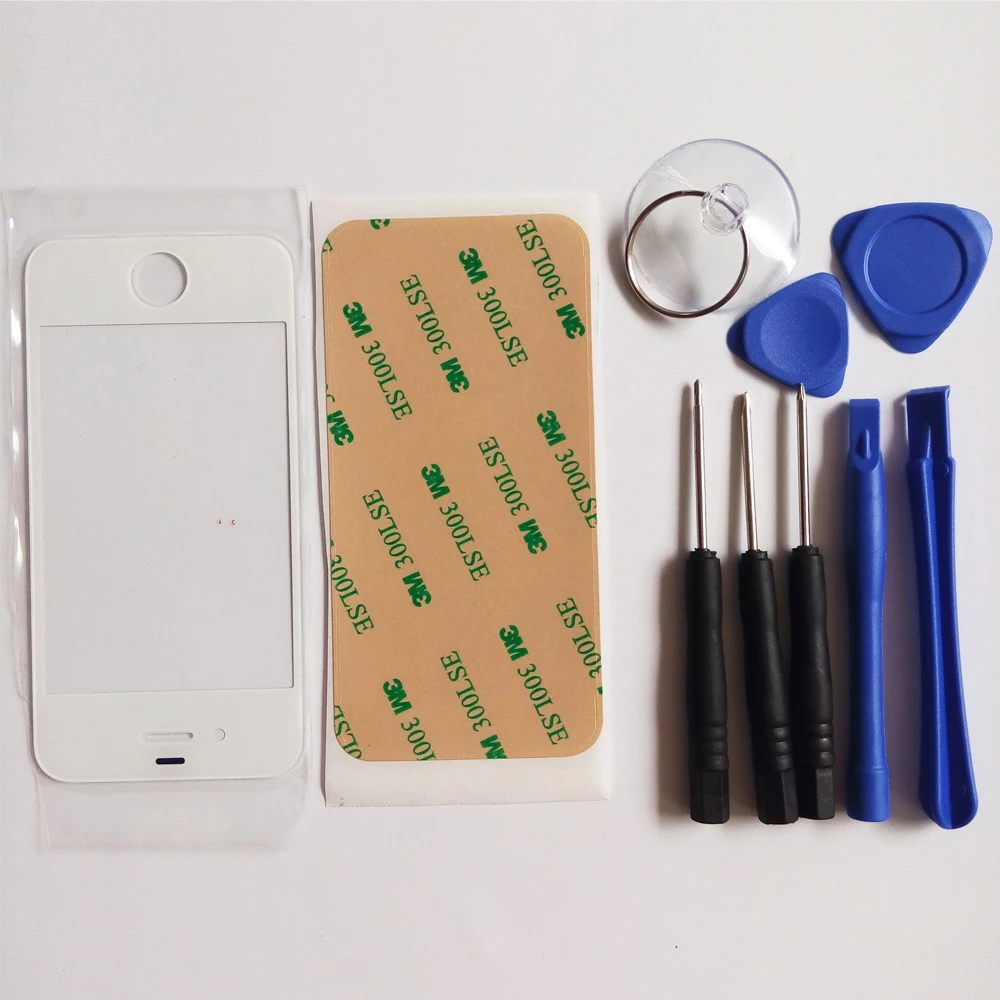 

Front Outer Glass Lens Replacement parts for iPhone 4 4s LCD TouchScreen repair & tools & Sticker