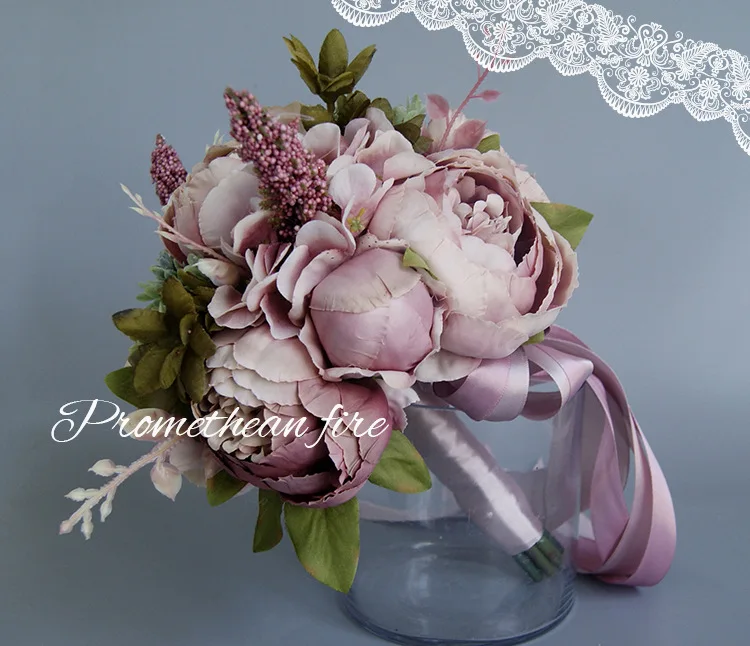 Свадебные букеты, розовый букет шампанского для невесты, искусственный цветок, свадебный букет AA037