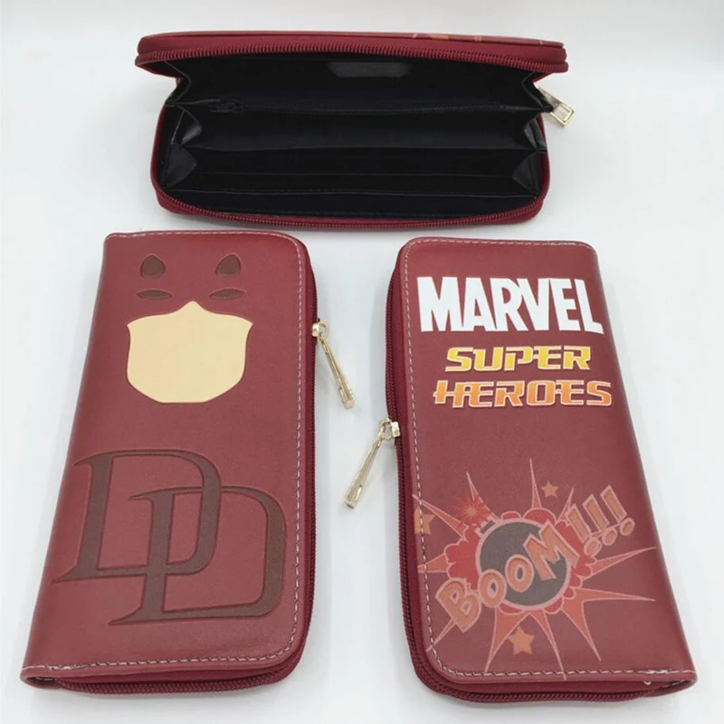 

Cartoon TV Anime Marvel Super heros Long Wallet Credit Card Holder zipper Long Wallet ID Cash Coin Purse L020