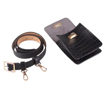 

Female fashion crocodile shoulder pocket PU pocket lady with bag leather breast pocket crocodile pocket mobile phone pocket