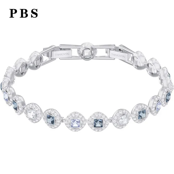 

PBS Original Copy High Quality 1:1 SWA Cubic Zirconia Plated Platinum Bracelet With Logo Gift First Choice Free Package Mail
