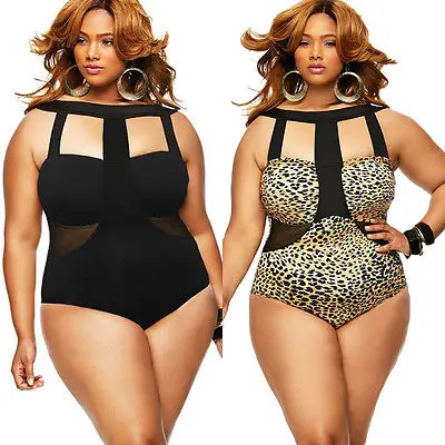 

sexy Women One Piece Size Plus Bandage halter Bikini set Monokini Swimwear Swimsuit beachwear bathing suit biquini