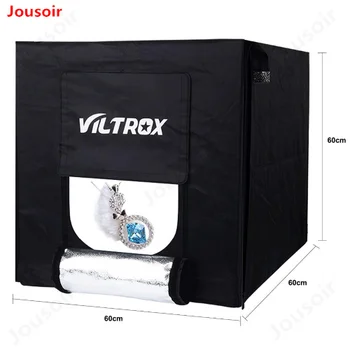 

60x60x60cm Professional Photo Studio Light Tent Photography Softbox Box Kit with LED Light and Blackgrounds CD50 T03P