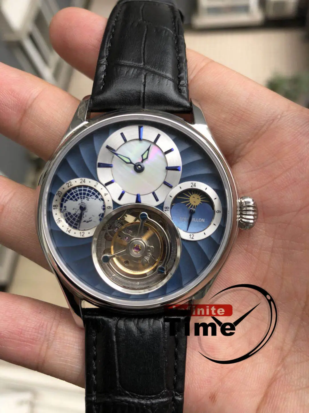 

Hi beat tourbillon carroussel Mens Wrist Watch Luxury GMT 24H complicated luxury Flying Tourbillon